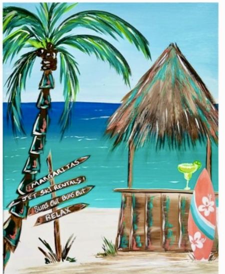 Buffalo City Distillery, "Vacation in Paradise” Paint & Sip Party