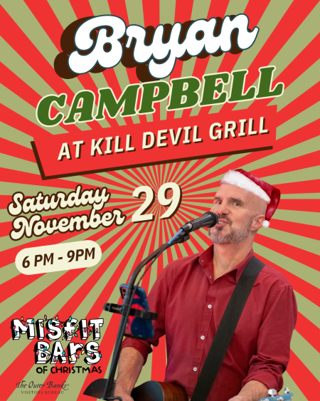 Misfit Bars of Christmas Crawl, Bryan Campbell at Kill Devil Grill