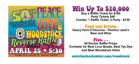 Chamber of Commerce, Peace, Love and Woodstock (50th Anniversary) Reverse Raffle