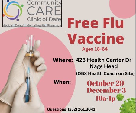 Community Care Clinic of Dare, Free Community Flu Clinic