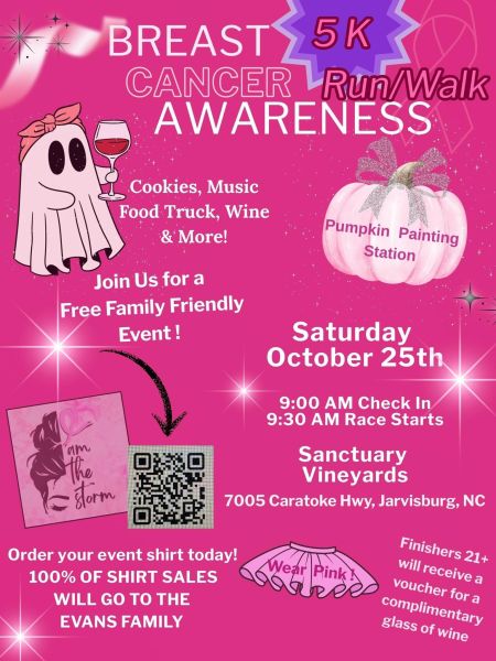 Sanctuary Vineyards, Breast Cancer Awareness 5K Run/Walk