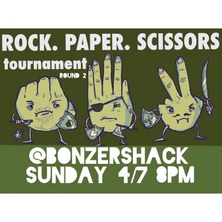 Bonzer Shack Bar & Grill, Rock Paper Scissors Tournament