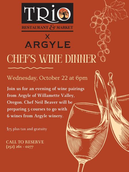 TRiO Restaurant & Market, Chef's Wine Dinner