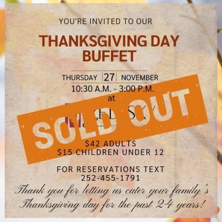 Red Sky Casual Dining & Cocktails, Thanksgiving Buffet 2025
