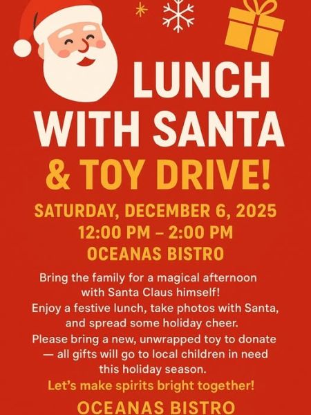 Oceanas Bistro, Lunch with Santa & Toy Drive