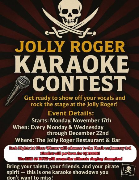 Jolly Roger Restaurant, Karaoke Contest with DJ Perris