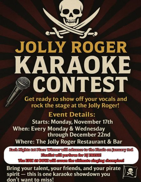 Jolly Roger Restaurant, Karaoke Contest with DJ Blackking
