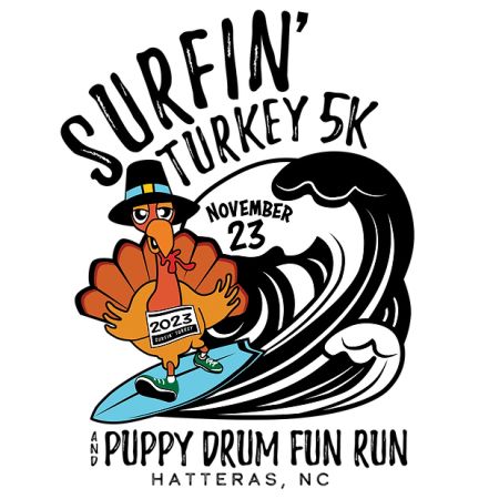 Hatteras Island Events, Surfin' Turkey 5K & Puppy Drum Run