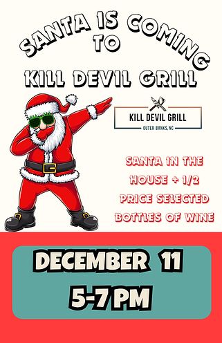 Misfit Bars of Christmas Crawl, Santa at Kill Devil Grill