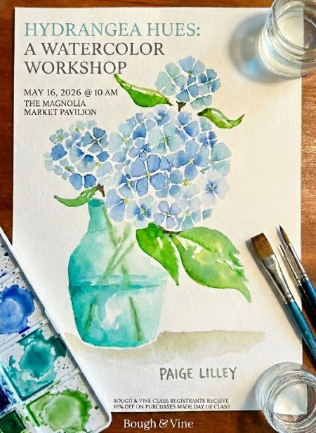 OBX Events, Hydrangea Hues: A Watercolor Workshop