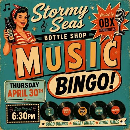Stormy Seas Bottle Shop, Music Bingo
