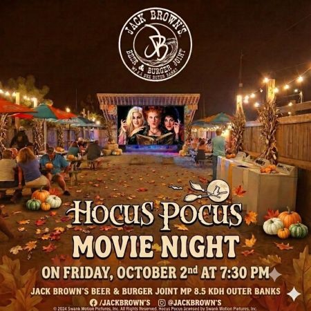Jack Brown's Beer & Burger Joint, Movie Night: Hocus Pocus