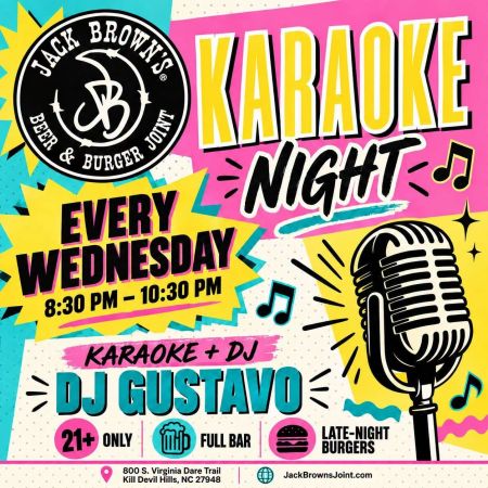 Jack Brown's Beer & Burger Joint, Karaoke with DJ Gustavo