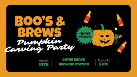 Outer Banks Brewing Station, Boo's & Brews Pumpkin Carving Party