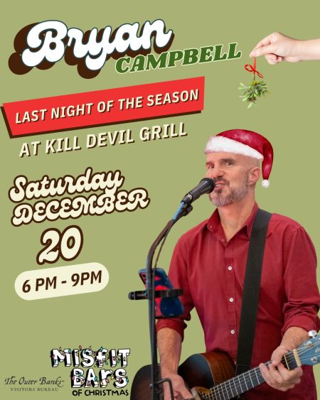 Misfit Bars of Christmas Crawl, Bryan Campbell at Kill Devil Grill