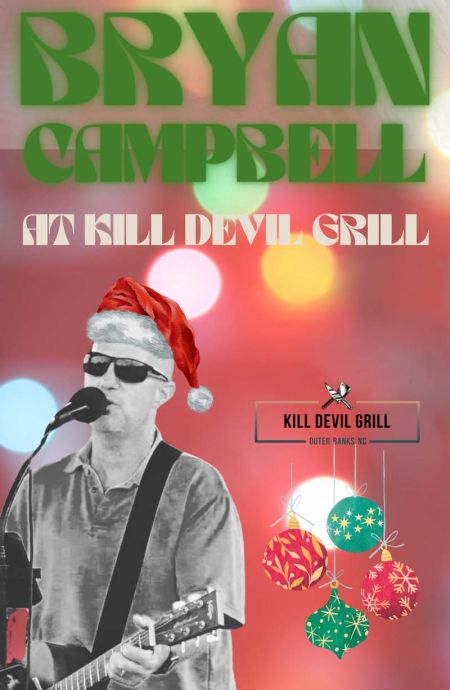 Misfit Bars of Christmas Crawl, Bryan Campbell at Kill Devil Grill