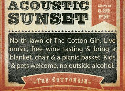 Cotton Gin, 3 Amigos - Acoustic Sunset Concert Series