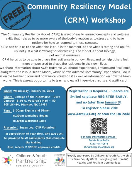 Children and Youth Partnership, Community Resiliency Model (CRM) Workshop