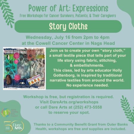 Dare County Arts Council, July Expressions Workshop - Story Cloths