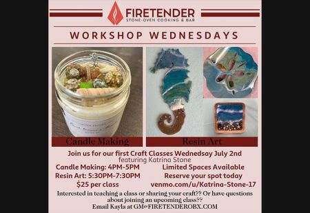 Firetender Stone-Oven Cooking & Bar, Workshop Wednesday