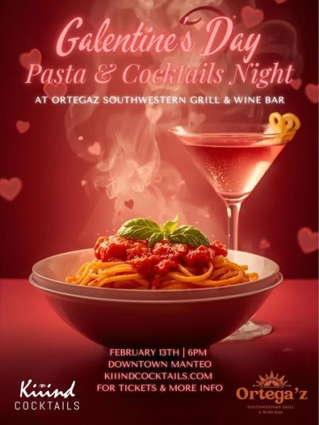 Kiiind Cocktails, Galentine's Day Pasta and Cocktails