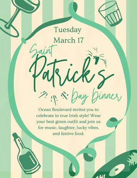 Ocean Boulevard Bistro & Martini Bar, Saint Patrick's Evening Party