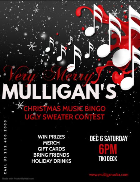 Mulligan's Grille, Christmas Music Bingo