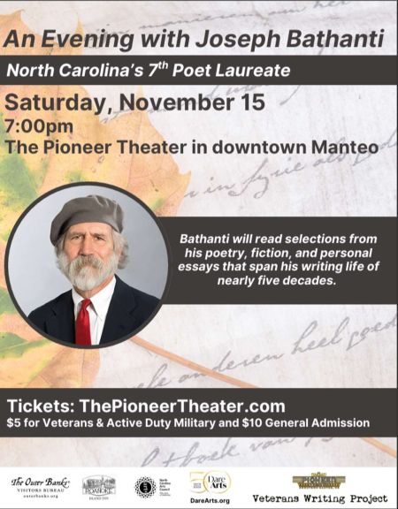 Dare County Arts Council, An Evening with Joseph Bathanti