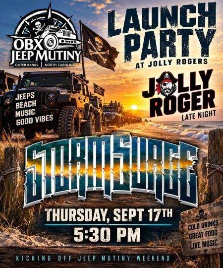 Jolly Roger Restaurant, OBX Jeep Mutiny Launch Party