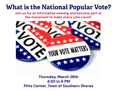 League of Women Voters of Dare County, Presentation on National Popular Vote Interstate Compact