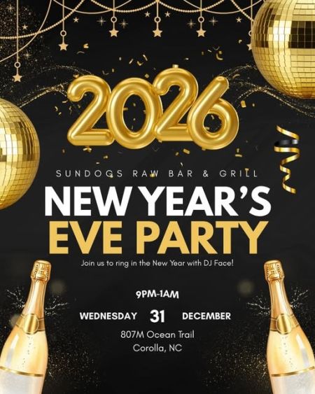 Sundogs Raw Bar & Grill, New Year's Eve Party