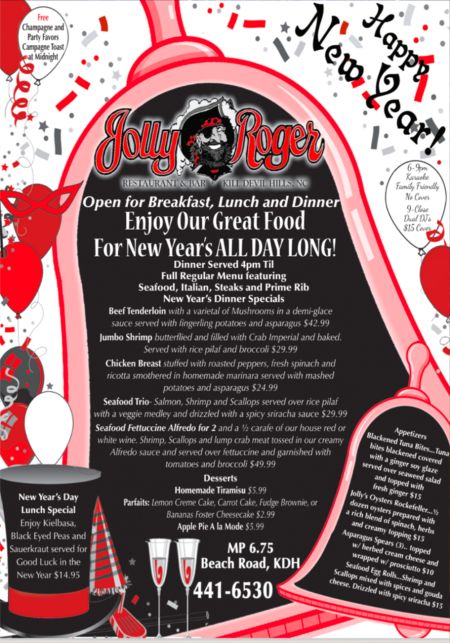 Jolly Roger Restaurant, New Year's Feast