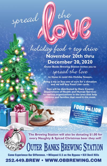 Outer Banks Brewing Station, Spread the Love - Holiday Food & Toy Drive