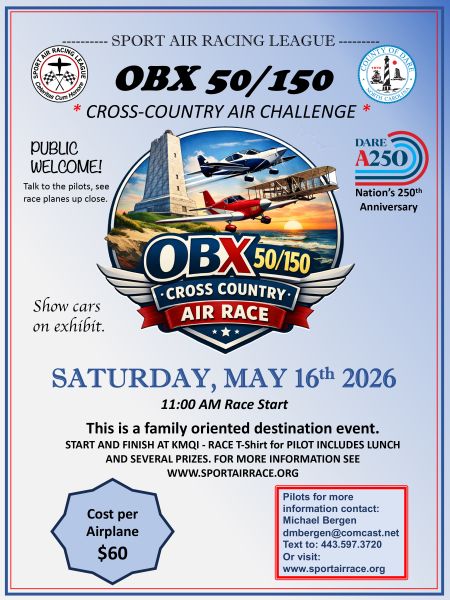 Dare County Regional Airport Museum, OBX 50/150 Cross-Country Air Race Challenge