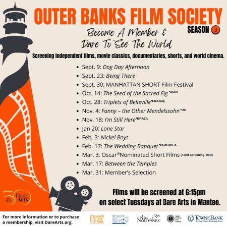 Dare County Arts Council, The Outer Banks Film Society 25/26 Season