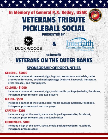 Duck Woods Country Club, Veterans Tribute Pickleball Social