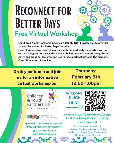 Children and Youth Partnership, Reconnect for Better Days Virtual Workshop