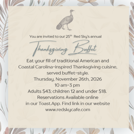 Red Sky Casual Dining & Cocktails, Thanksgiving Buffet