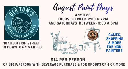 Old Tom's Beer, Wine & Provisions, AUGUST Paint Days