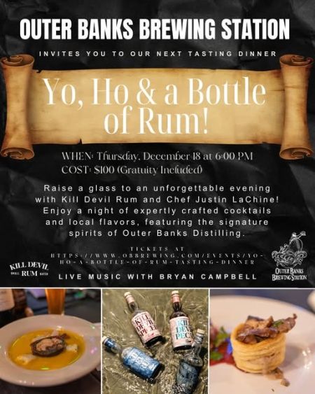 Outer Banks Brewing Station, Tasting Dinner Series: Yo, Ho & A Bottle of Rum