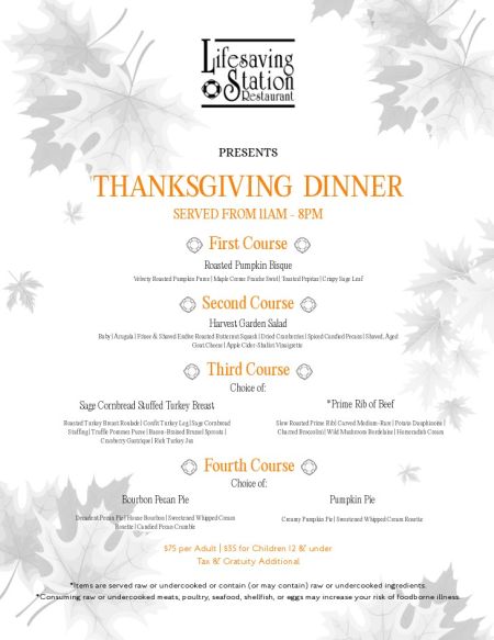 Sanderling Resort, Thanksgiving at Sanderling Resort