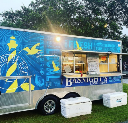 Basnight’s Lone Cedar Outer Banks Seafood Restaurant, Food Truck at Farm Aid Festival in Hartford, CT