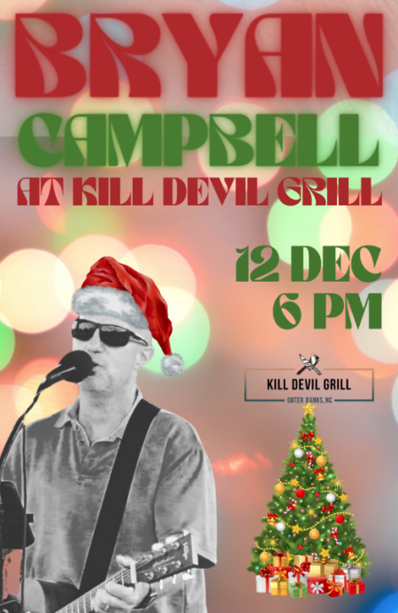 Misfit Bars of Christmas Crawl, Live Music with Bryan Campbell at Kill Devil Grill