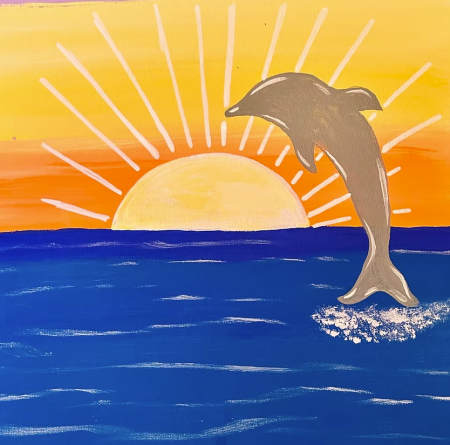 Dare Arts, Kids Art Party - Dolphin Painting