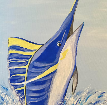 Dare Arts, Kids Art Party - Billfish Painting