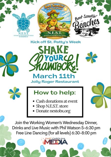 Jolly Roger Restaurant, Shake Your Shamrocks! N.E.S.T. Fundraiser