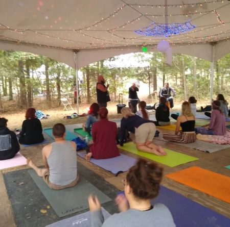Scott Lawlor Yoga, Shakori Hills Grassroots Festival Healing Arts Tent