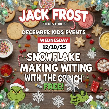 Jack Brown's Beer & Burger Joint, December Kids Crafts: Snowflake Making with the Grinch