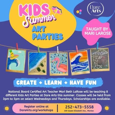 Dare County Arts Council, Kids Summer Art Party