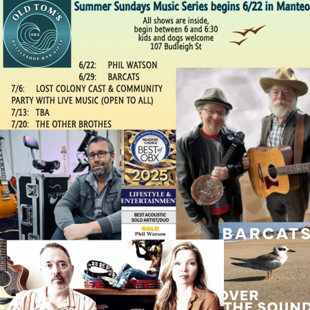 Old Tom's Beer, Wine & Provisions, Summer Sundays Music Series In Manteo